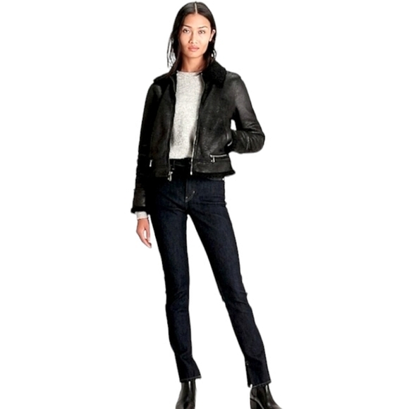 Banana Republic Vegan Shearling Jacket - Picture 2 of 8